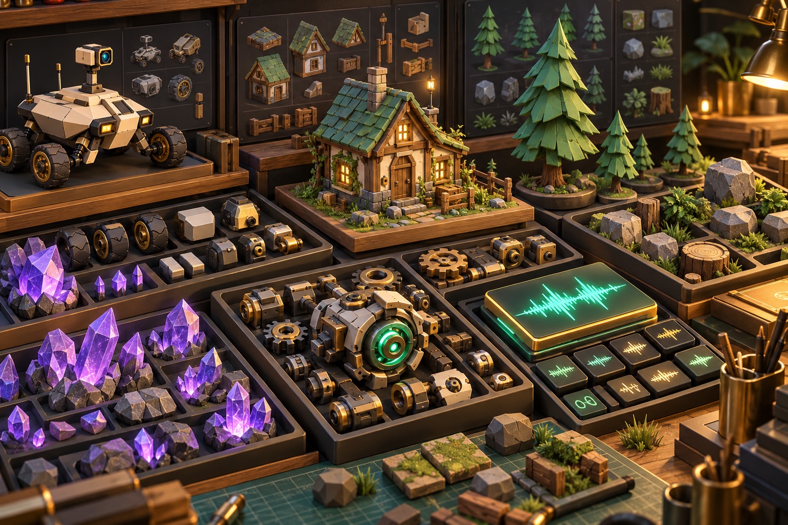 Library of models, music and reusable game components